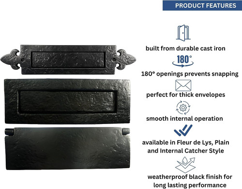 Cast iron internal letterplate - iron,