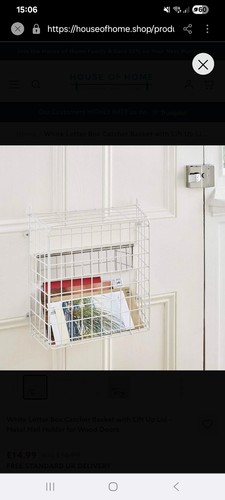 Letter box catcher white - letter,