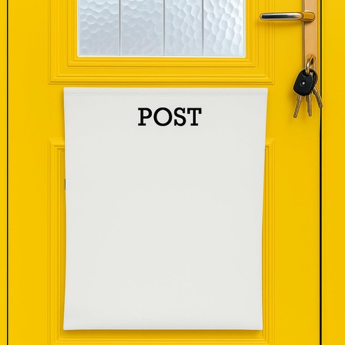 Letter box catcher white - letter,